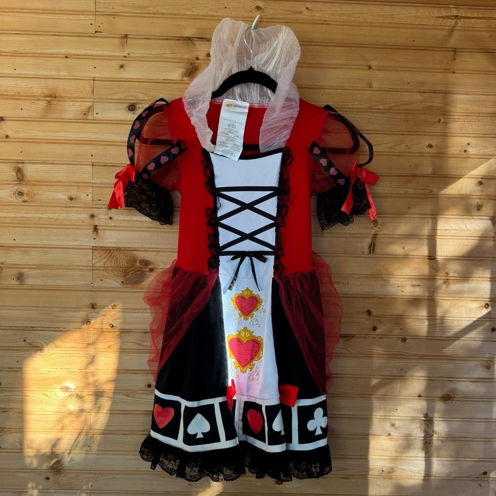 California Costumes Queen of Hearts  Medium Red Black Halloween Play Theater